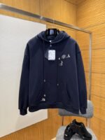 LV Sailing Embroidered Letter Hooded Sweatshirt