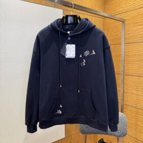 LV Sailing Embroidered Letter Hooded Sweatshirt