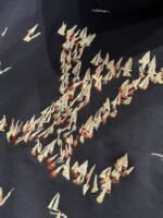 LV Sailing Embroidered Letter Hooded Sweatshirt - 图片 8