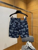 LV Checkered Denim Shorts - 图片 2