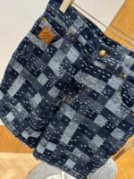 LV Checkered Denim Shorts - 图片 4