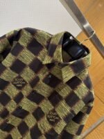 LV Logo Print Pointed Collar Single-Button Short-Sleeve Shirt 1 - 图片 3