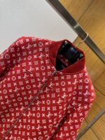 LV Full-Print Jacquard Leather Jacket Coat - 图片 3