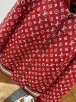 LV Full-Print Jacquard Leather Jacket Coat - 图片 4