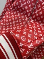 LV Full-Print Jacquard Leather Jacket Coat - 图片 5