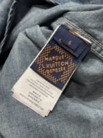 LV Studded Lapel Denim Long-Sleeve Shirt - 图片 9