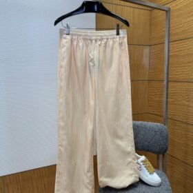 LV Yellow and White Striped Casual Trousers