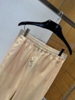 LV Yellow and White Striped Casual Trousers - 图片 3