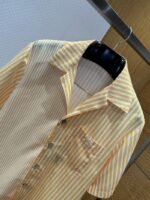 LV Striped Patchwork Short-Sleeve Shirt - 图片 3