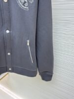 Hermes Solid-Color Ribbed Single-Button Long-Sleeve Jacket Coat - 图片 7