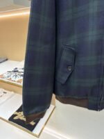 Miu Miu Collared Contrast-Color Check Cotton Coat - 图片 6