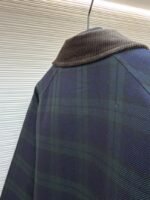 Miu Miu Collared Contrast-Color Check Cotton Coat - 图片 9