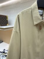Miu Miu Solid Color Lapel Zipper Micro Logo Long Sleeve Jacket - 图片 4