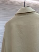 Miu Miu Solid Color Lapel Zipper Micro Logo Long Sleeve Jacket - 图片 9