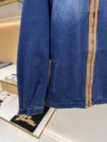 Miu Miu Leather-Trimmed Denim Jacket Coat - 图片 6