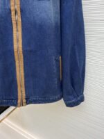 Miu Miu Leather-Trimmed Denim Jacket Coat - 图片 7