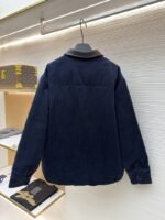 Miu Miu Leather Collar Corduroy Down Jacket - 图片 2