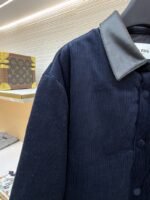 Miu Miu Leather Collar Corduroy Down Jacket - 图片 4
