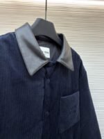 Miu Miu Leather Collar Corduroy Down Jacket - 图片 8