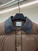 Miu Miu Lapel Single-Breasted Long-Sleeve Down Jacket - 图片 3