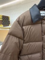 Miu Miu Lapel Single-Breasted Long-Sleeve Down Jacket - 图片 4