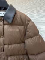 Miu Miu Lapel Single-Breasted Long-Sleeve Down Jacket - 图片 5