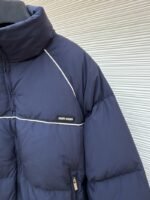 Miu Miu Micro-Label Patch Zipper Long-Sleeve Down Jacket - 图片 5