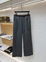 Miu Miu Fine-Striped Straight-Leg Casual Pants