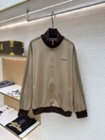 Miu Miu Plain Weave Knit Zipper Sweatshirt