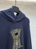 Fendi Puppy Embroidered Cotton Hooded Sweatshirt - 图片 8