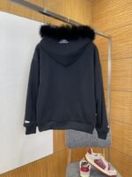 Balenciaga Long-Sleeve Zip-Up Hoodie With Fur Collar - 图片 2