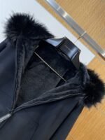 Balenciaga Long-Sleeve Zip-Up Hoodie With Fur Collar - 图片 5