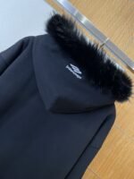 Balenciaga Long-Sleeve Zip-Up Hoodie With Fur Collar - 图片 6