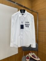 LV Monogram Embroidered Long-Sleeve Shirt