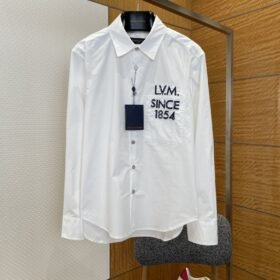 LV Monogram Embroidered Long-Sleeve Shirt