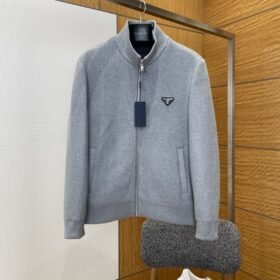 Prada Enameled Triangle Logo Letter Patchwork Down Jacket 1