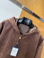 LV All-Over Print Suede Hooded Jacket - 图片 3