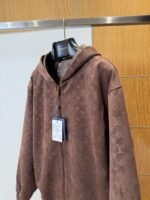 LV All-Over Print Suede Hooded Jacket - 图片 7