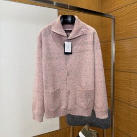 LV Sakura Pink Mohair Knit Cardigan