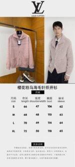 LV Sakura Pink Mohair Knit Cardigan - 图片 10