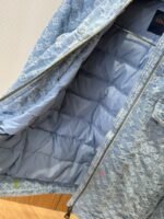 LV Color Jacquard Hooded Denim Down Jacket - 图片 7