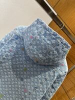 LV Color Jacquard Hooded Denim Down Jacket - 图片 8