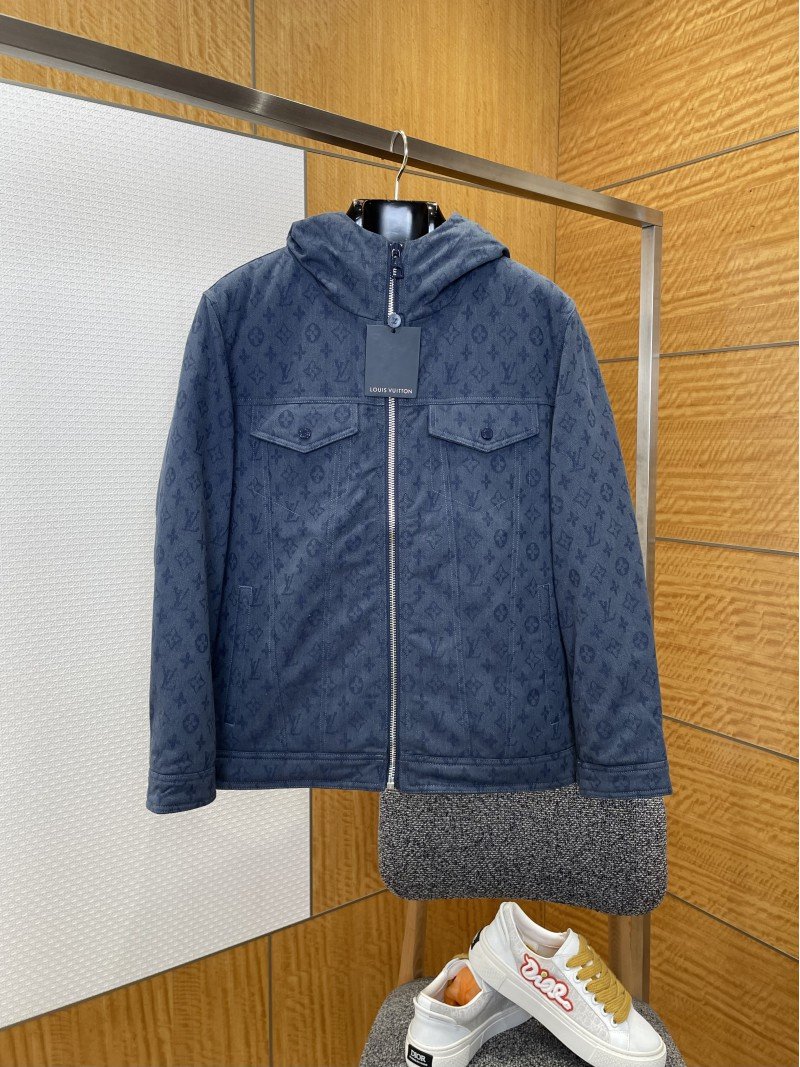 wsxc1767749516722_0.jpg LV Full-Print Hooded Denim Down Jacket 1 - 图片 1