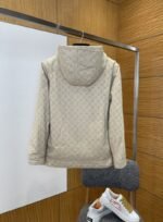 LV Full-Print Hooded Denim Down Jacket 2 - 图片 2
