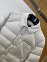 Prada Metal Triangle Logo Lapel Down Jacket 1 - 图片 3