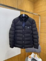 Prada Metal Triangle Logo Lapel Down Jacket 2
