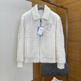 Dior Digital Embroidered Diamond Quilted Jacket Coat 1