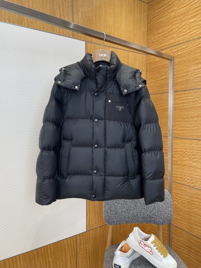 wsxc1767752542933_0.jpg Prada Classic Triangle Logo Detachable Sleeves Down Jacket 1 - 图片 1