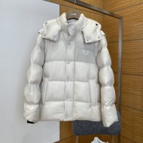 Prada Classic Triangle Logo Detachable Sleeves Down Jacket 2