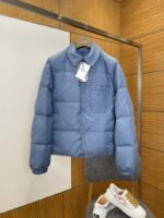 Dior All-Over Print Jacquard Pocket Lapel Down Jacket